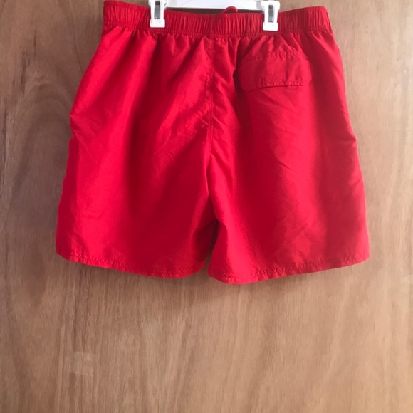 Red Men’s Swim Shorts - Picture 2 of 3